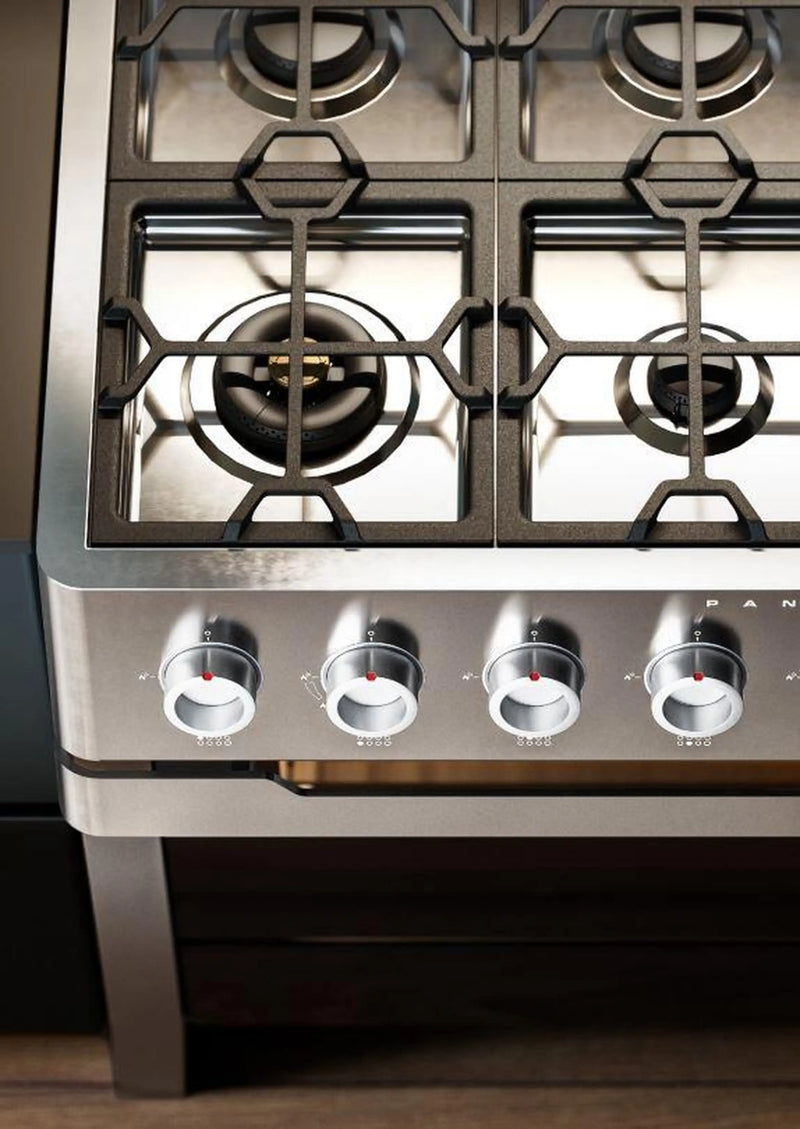 ILVE Panoramagic 48-Inch Freestanding Dual Fuel Range with Removable Griddle in Stainless Steel (UPM12FDS3SS)
