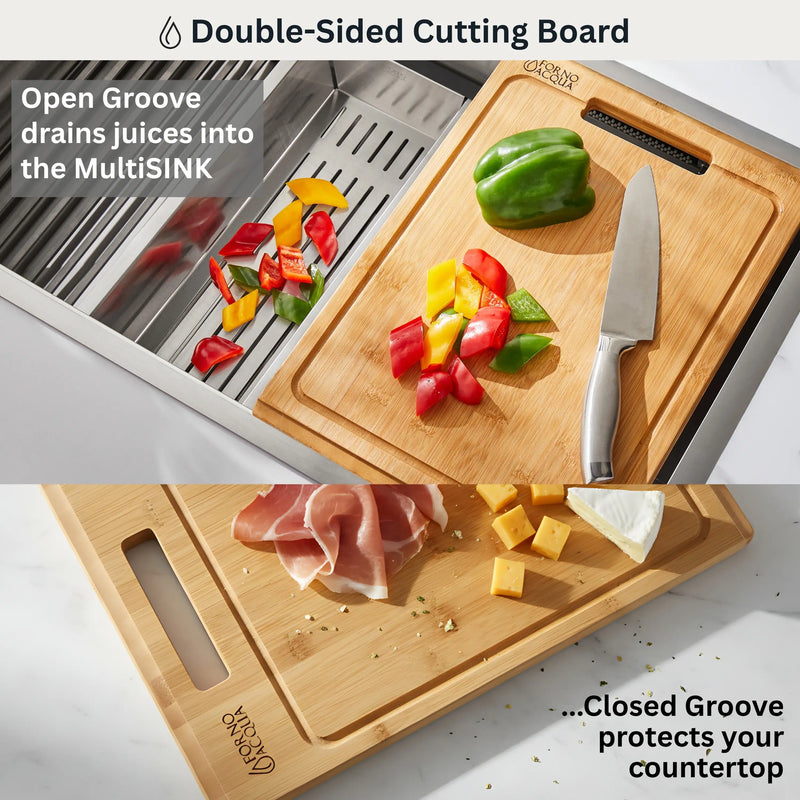 Forno Acqua 45-Inch Undermount 3-Level Workstation MultiSINK with Custom-Fit Accessories (JUXN70)