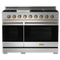 Thor Kitchen Gordon Ramsay Series 48-Inch Professional Natural Gas Range with Double Oven in Stainless Steel with Bronze Trim (RSG48E-BRZ)