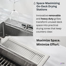 Forno Acqua 33-Inch Drop-In/Undermount 3-Level Workstation with Retractable Faucet & Glass Rinser (D-ZP30)