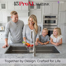 Forno Acqua 45-Inch Undermount 3-Level Workstation MultiSINK with Custom-Fit Accessories (JUXN70)