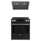 Forno Espresso 2-Piece Appliance Package - 30-Inch Donatello Induction Range and Under Cabinet Range Hood in Black with Stainless Steel Trim
