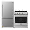 Forno 2-Piece Appliance Package - 30-Inch Gas Range & Refrigerator in Stainless Steel