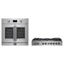 Forno 2-Piece Appliance Package - 48-Inch Spezia Gas Rangetop & 30-Inch French Wall Oven in Stainless Steel