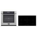 Forno 2-Piece Appliance Package - 36-Inch Ornonzo Induction Cooktop & Villarosa Electric Wall Oven in Stainless Steel