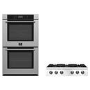 Forno 2-Piece Appliance Package - 36-Inch Lseo Gas Rangetop & 30-Inch Double Wall Oven in Stainless Steel