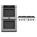 Forno 2-Piece Appliance Package - 36-Inch Lseo Gas Rangetop & 30-Inch Double Wall Oven in Stainless Steel