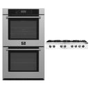 Forno 2-Piece Appliance Package - 48-Inch Lseo Gas Rangetop & 30-Inch Double Wall Oven in Stainless Steel