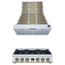 Forno 2-Piece Appliance Package - 36-Inch Gas Cooktop & Wall Mount Range Hood in White