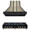 Forno 2-Piece Appliance Package - 48-Inch Gas Cooktop & Wall Mount Range Hood in Black