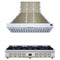 Forno 2-Piece Appliance Package - 48-Inch Gas Cooktop & Wall Mount Range Hood in White