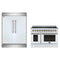 Forno 2-Piece Appliance Package - 48-Inch Electric Range & 60-Inch Refrigerator in White with Antique Brass Handle