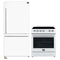 Forno 2-Piece Appliance Package - 30-Inch Espresso Electric Range & 31-Inch Refrigerator/Bottom Freezer in Black with Stainless Steel Handle