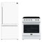 Forno 2-Piece Appliance Package - 30-Inch Espresso Electric Range & 31-Inch Refrigerator/Bottom Freezer in Black with Stainless Steel Handle