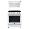 Forno 2-Piece Appliance Package - 30-Inch Espresso Electric Range & Under Cabinet Range Hood in White with Stainless Steel Handle