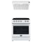 Forno 2-Piece Appliance Package - 30-Inch Espresso Electric Range & Under Cabinet Range Hood in White with Stainless Steel Handle