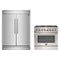 Forno 2-Piece Appliance Package - 36-Inch Dual Fuel Range  & 60-Inch Pro-Style Refrigerator in Stainless Steel