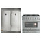 Forno 2-Piece Appliance Package - 36-Inch Gas Range  & 60-Inch Pro-Style Refrigerator in Stainless Steel