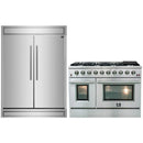 Forno 2-Piece Appliance Package - 48-Inch Gas Range and 60-Inch Built-In Refrigerator in Stainless Steel (FBDL-018-03CAUS)