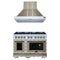 Forno 2-Piece Appliance Package - 48-Inch Gas Range & Wall Mount Range Hood in White with Antique Brass Handle