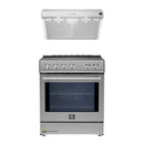 Forno 2-Piece Appliance Package - 30-Inch Induction Range, and Under Cabinet Range Hood in Stainless Steel