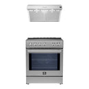 Forno 2-Piece Appliance Package - 30-Inch Induction Range, and Under Cabinet Range Hood in Stainless Steel