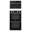Forno 2-Piece Appliance Package - 30-Inch Vomero Double Wall Oven & 30-Inch Microwave Drawer in Black with Stainless Steel Handle