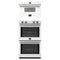 Forno 2-Piece Appliance Package - 30-Inch Vomero Double Wall Oven & 30-Inch Microwave Drawer in White with Antique Brass Handle