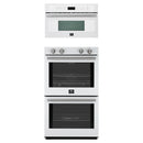 Forno 2-Piece Appliance Package - 30-Inch Vomero Double Wall Oven & 30-Inch Microwave Oven in White with Stainless Steel Handle