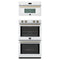 Forno 2-Piece Appliance Package - 30-Inch Vomero Double Wall Oven & 30-Inch Microwave Oven in White with Antique Brass Handle