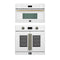 Forno 2-Piece Appliance Package - 30-Inch Asti French Door Electric Wall Oven & 30-Inch Microwave Oven in White with Antique Brass Handle