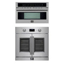 Forno 2-Piece Appliance Package - 30-Inch Asti French Door Electric Wall Oven & 30-Inch Microwave Oven in Stainless Steel