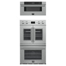 Forno 2-Piece Appliance Package - 30-Inch Asti French Door Double Electric Wall Oven & 30-Inch Microwave Drawer in Stainless Steel