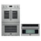 Forno 2-Piece Appliance Package - 30-Inch Asti French Door Double Electric Wall Oven & 30-Inch Microwave Oven in Stainless Steel