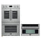 Forno 2-Piece Appliance Package - 30-Inch Asti French Door Double Electric Wall Oven & 30-Inch Microwave Oven in Stainless Steel