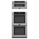 Forno 2-Piece Appliance Package - 30-Inch Villarosa Convention Double Electric Wall Oven & 30-Inch Microwave Drawer in Stainless Steel