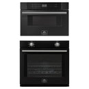 Forno 2-Piece Appliance Package - 30-Inch Vomero Wall Oven & 30-Inch Microwave Drawer in Black with Stainless Steel Handle