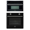 Forno 2-Piece Appliance Package - 30-Inch Vomero Wall Oven & 30-Inch Microwave Oven in Black with Stainless Steel Handle