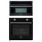 Forno 2-Piece Appliance Package - 30-Inch Vomero Wall Oven & 30-Inch Microwave Oven in Black with Stainless Steel Handle