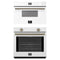Forno 2-Piece Appliance Package - 30-Inch Vomero Wall Oven & 30-Inch Microwave Drawer in White with Antique Brass Handle