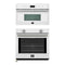 Forno 2-Piece Appliance Package - 30-Inch Vomero Wall Oven & 30-Inch Microwave Oven in White with Stainless Steel Handle