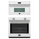 Forno 2-Piece Appliance Package - 30-Inch Vomero Wall Oven & 30-Inch Microwave Oven in White with Stainless Steel Handle
