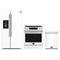Forno Espresso 3-Piece Appliance Package - 30-Inch Donatello Induction Range, Refrigerator with Water Dispenser and Dishwasher in White with Stainless Steel Trim