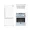 Forno 3-Piece Appliance Package - 30-Inch Gas Range, Under Cabinet Range Hood, & Refrigerator in White with Antique Brass Trim