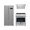 Forno Espresso 3-Piece Appliance Package - 30-Inch Electric Range with 5.0 Cu.Ft. Electric Oven, Built-In Refrigerator, and Under Cabinet Range Hood in Stainless Steel