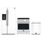 Forno Espresso 3-Piece Appliance Package - 30-Inch Leonardo Electric Range, Refrigerator with Water Dispenser and Dishwasher in White with Stainless Steel Trim