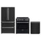 Forno Espresso 3-Piece Appliance Package - 30-Inch Leonardo Electric Range, Refrigerator and Dishwasher in Black with Stainless Steel Trim