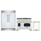 Forno 3-Piece Appliance Package - 48-Inch Dual Fuel Range, 60-Inch Refrigerator, Dishwasher in White with Antique Brass Handle