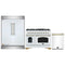 Forno 3-Piece Appliance Package - 48-Inch Dual Fuel Range, 60-Inch Refrigerator, Dishwasher in White with Antique Brass Handle