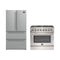 Forno 3-Piece Appliance Package - 36-Inch Galiano Dual Fuel Range, 36-Inch Refrigerator, & Dishwasher in Stainless Steel